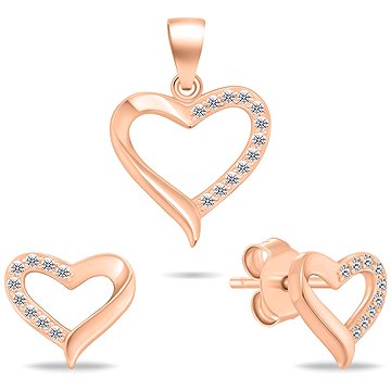 

Brilio Silver Růžově pozlacený set šperků Srdce SET270R (přívěsek, náušnice) (Ag925/1000, 2,28 g)