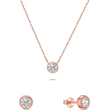 

Brilio Silver bronzový set šperků se zirkony SET220R (Ag 925/1000, 4,8 g)