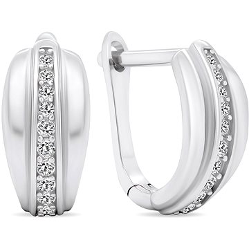 

Brilio Silver Elegantní stříbrné náušnice se zirkony EA546W (Ag 925/1000, 2,49 g)