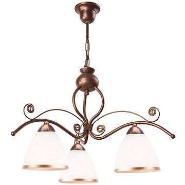

Brilagi LED Lustr na řetězu ANTICO 3× E27 60 W bronz patina