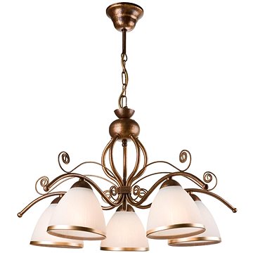 

Brilagi LED Lustr na řetězu ANTICO 5× E27 60 W bronz patina