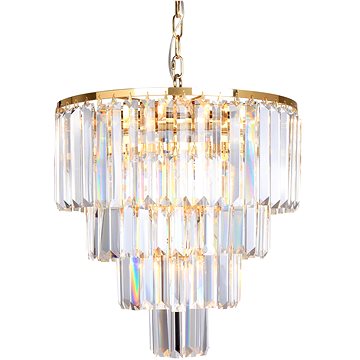 

Brilagi LED Křišťálový lustr na řetězu MOZART 5× E14 40 W zlatý