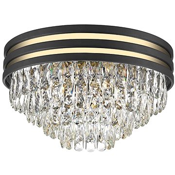 

Brilagi LED Křišťálové stropní svítidlo VELURE 5× E14 40 W černá