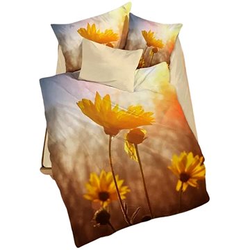 

Brotex Moderní 3D povlečení 140 × 200, 70 × 90, Spring yellow