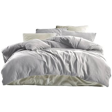 

Brotex Mušelínové prodloužené povlečení 140 × 220, 70 × 90 cm, světle šedé