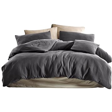 

Brotex Mušelínové prodloužené povlečení 140 × 220, 70 × 90 cm, tmavě šedé