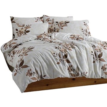 

Brotex Prodloužené flanelové povlečení 140 × 220, 70 × 90 cm, Liby hnědá