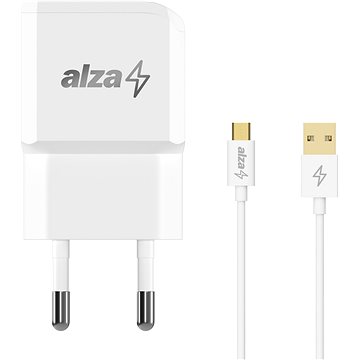 

AlzaPower Smart Charger 2.1A bílá + Core Micro USB 1m bílý