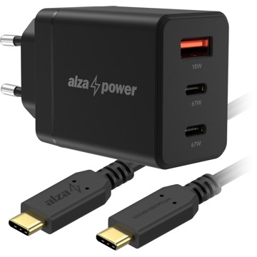 

AlzaPower G610CCA Fast Charge 67W černá + Core USB-C 2.0 100W 2m černý