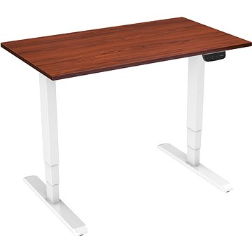 AlzaErgo Table ET1 NewGen bílý + deska TTE-12 120x80cm hnědá dýha