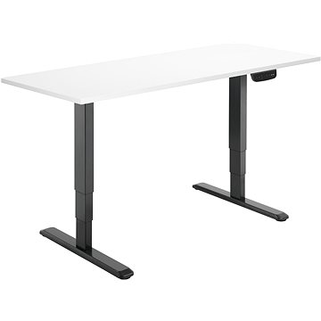AlzaErgo Table ET1 NewGen černý + deska TTE-03 160x80cm bílý laminát