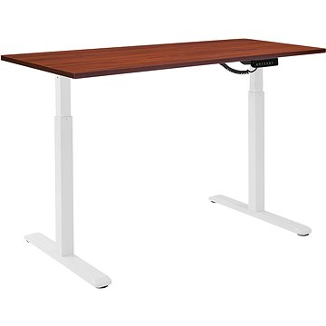 

AlzaErgo Table ET2 bílý + deska TTE-12 120x80cm hnědá dýha