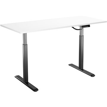 AlzaErgo Table ET2 černý + deska TTE-03 160x80cm bílý laminát