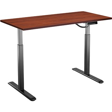 AlzaErgo Table ET2 černý + deska TTE-12 120x80cm hnědá dýha