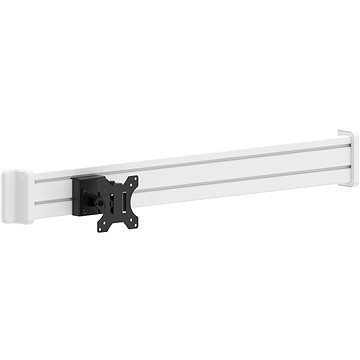 AlzaErgo Slatwall SWP110 Lišta bílá + SWMP220 Úchyty bílé + SWAS420 Držák černý