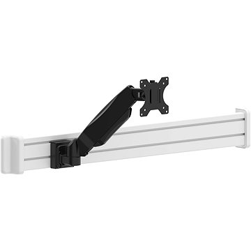 AlzaErgo Slatwall SWP110 Lišta bílá + SWMP220 Úchyty bílé + SWAS430 Držák černý