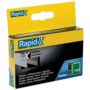

RAPID Spony 140/10mm, 2000ks, nerez, krabička