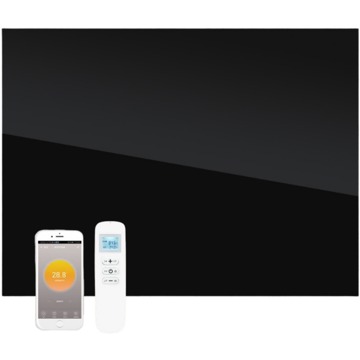 

InfraTherm Nástěnný skleněný infrapanel GLASS 450 W černý 80 × 60 cm, WiFi, termostat