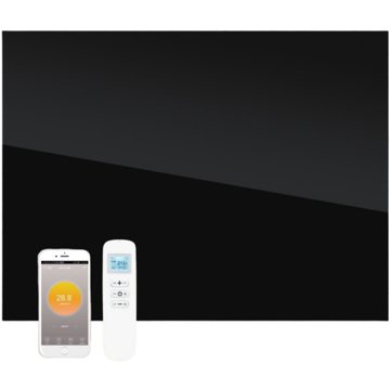 

InfraTherm Nástěnný skleněný infrapanel GLASS 700 W černý 120 × 60 cm, WiFi, termostat