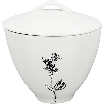 

by inspire Porcelánová cukřenka Wild 150 ml, bílá / černá