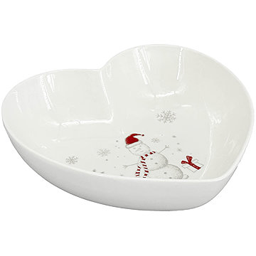

by inspire Miska Srdce Koleda 18,5 cm, bílá / červená / šedá