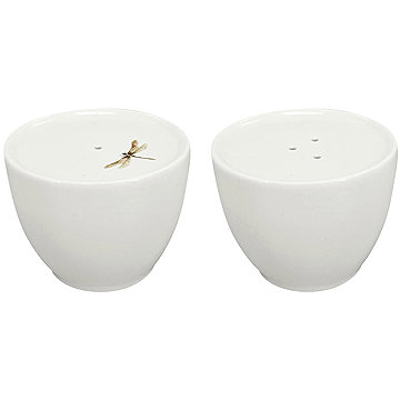 

by inspire Porcelánová souprava sůl / pepř Vážka, zelená / hnědá