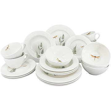

by inspire Porcelánová souprava Croft Vážka - talíře, misky, hrnky - 20 ks
