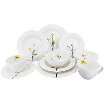

by inspire Porcelánová souprava Croft Spring - talíře, misky, hrnky - 10 ks