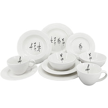 

by inspire Porcelánová souprava Croft Wild - talíře, misky, hrnky - 10 ks