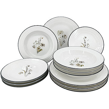 

by inspire Porcelánová jídelní sada talířů Nostalgie Meadow - 12 ks