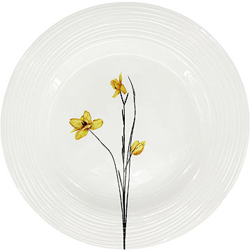 

by inspire Porcelánový mělký talíř Croft Spring 27,5 cm, žlutý / černý