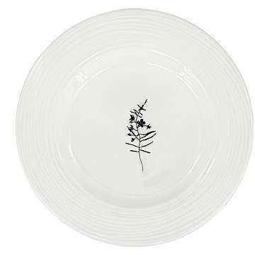 

by inspire Porcelánový dezertní talíř Croft Wild 20,5 cm, bílý / černý