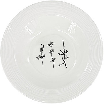 

by inspire Porcelánový polévkový talíř Croft Wild 23 cm, bílý / černý