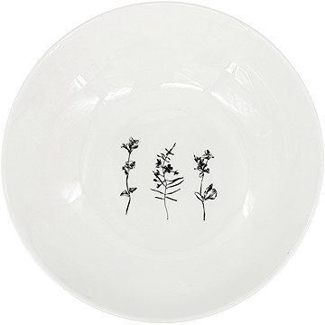 

by inspire Porcelánový hluboký talíř Croft Wild 22,5 cm, bílý / černý