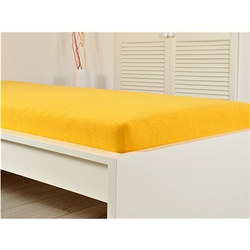 

B.E.S. PETROVICE Prostěradlo Froté PERFECT 180 × 200 cm, sytě žluté