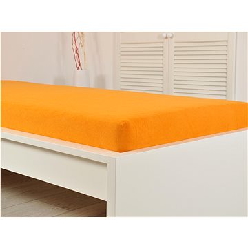 

B.E.S. PETROVICE Prostěradlo Froté PERFECT 180 × 200 cm, sytě oranžové
