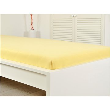 

B.E.S. PETROVICE Prostěradlo Jersey bavlna IDEAL 90 × 200 cm, žluté