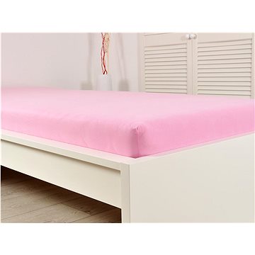 

B.E.S. PETROVICE Prostěradlo Jersey bavlna IDEAL 90 × 200 cm, růžové
