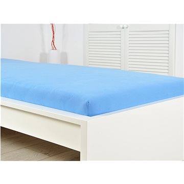 

B.E.S. PETROVICE Prostěradlo Jersey bavlna IDEAL 180 × 200 cm, nebesky modré
