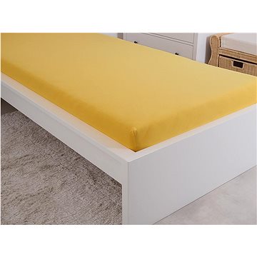

B.E.S. PETROVICE Prostěradlo Jersey česaná bavlna MAKO 90 × 200 cm, sytě žluté