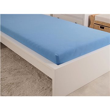 

B.E.S. PETROVICE Prostěradlo Jersey česaná bavlna MAKO 90 × 200 cm, nebesky modré