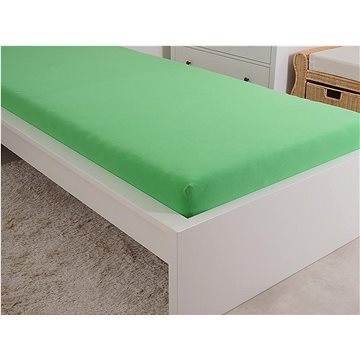 

B.E.S. PETROVICE Prostěradlo Jersey česaná bavlna MAKO 90 × 200 cm, jarně zelené