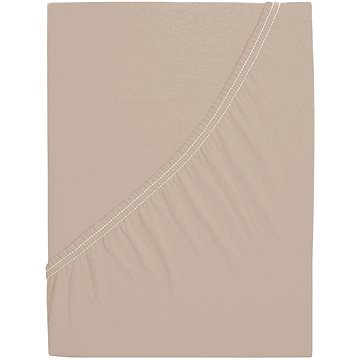 

B.E.S. PETROVICE Prostěradlo Jersey česaná bavlna MAKO 200 × 220 cm, hnědá káva