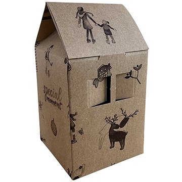 BE NICE Dárková krabička přírodní, na cukroví, hnědá, 3 ks