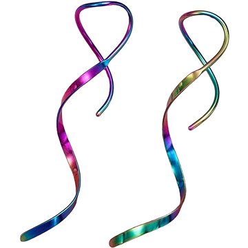 

STYLE4 Náušnice - spirálová nit Buckle, ocel, duhové