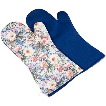 

BELLATEX Ema Grilovací rukavice dlouhá 22 × 46 cm svlačce/modrá 2 ks