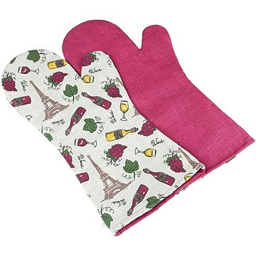 

BELLATEX Ema Grilovací rukavice dlouhá 22 × 46 cm víno/bordo 2 ks