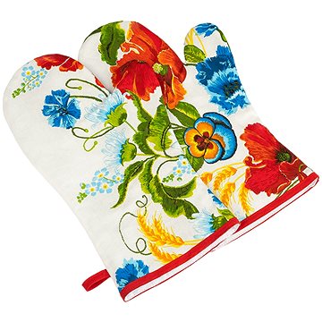 

BELLATEX Gita Grilovací rukavice 20 × 36 cm vlčí máky 2 ks