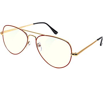 

GLASSA, Blue Light Blocking Glasses PCG 09, +0,50 dio, červeno zlatá