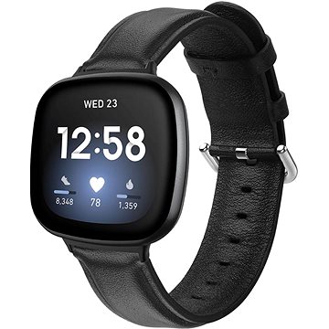 

BStrap Leather Lux pro Fitbit Versa 3, black